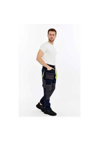 Uniprom İş Pantolonu Lizbon Plus Model Çok Cepli Harman Kumaş Lacivert Lacivert