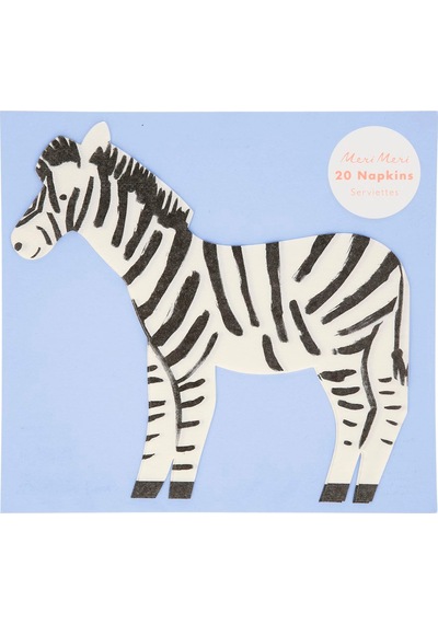Meri Meri - Zebra Napkins - Zebra Peçete - 20'li