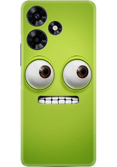 Infinix Uyumlu Hot 30 Kılıf Resimli Desenli Silikon Platinium Series Green 1832
