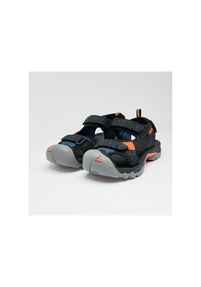 Derinet Humtto Comfort Taban Erkek Sandalet Siyah Siyah