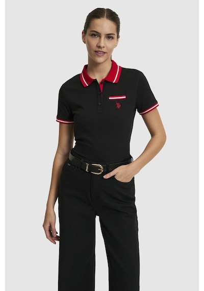 U.s. Polo Assn. Kadın Siyah Tişört Basic 50323455-vr046