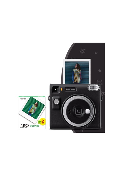 Instax SQ40 Siyah Fotoğraf Makinesi + 20’li Film