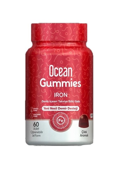 Ocean Gummies Iron 60 Çiğneme Formu