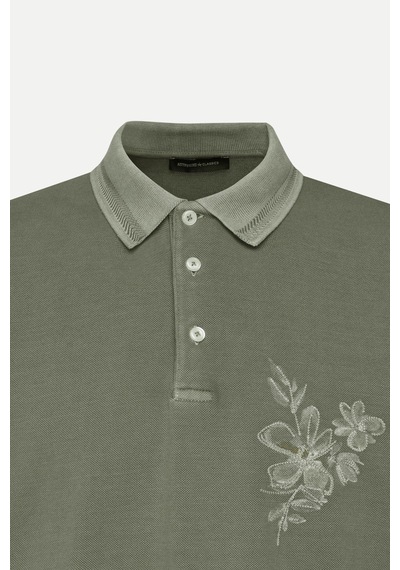 AC&Co / Altınyıldız Classics Erkek Hakı Slim Fit Dar Kesim %100 Pamuk Baskılı Polo Yaka Tişört Hakı AC&Co / Altınyıldız Classics Erkek Hakı Slim Fit Dar Kesim %100 Pamuk Baskılı Polo Yaka Tişört Hakı