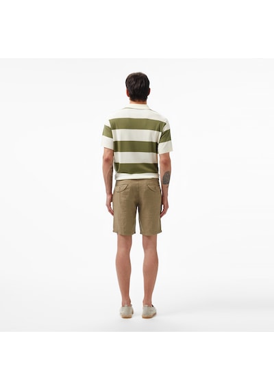 Nautica Erkek Yeşil Slim Fit Keten Şort Düz B35214t Yeşil