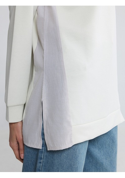 Lcw Everyday Bej Oversize Soft Touch Kadın Tunik