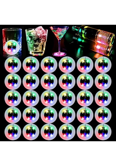 Işıklı Yapışkanlı Bardak Altı Aparatı Ledli 3 Modlu 6 Cm Çap 1 Adet Yetişkin