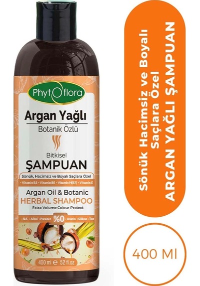 Phytoflora Argan Yağlı Botanik Özlü Bitkisel Şampuan 400 ML