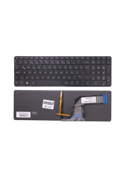HP Uyumlu pavilion 17-F100nt, 17-F200nt, 17-F210nt Notebook Klavye (Işıklı TR) (Pars Power) Işıklı - Siyah 351284