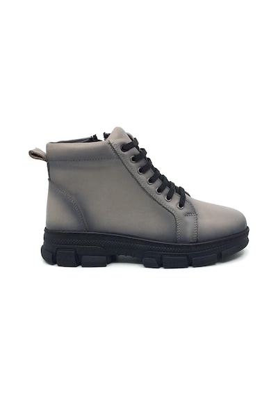 Taşpınar %100 Hakiki Deri Kadın Kışlık Günlük Fermuarlı Sneaker Bot 36-41 Vizon