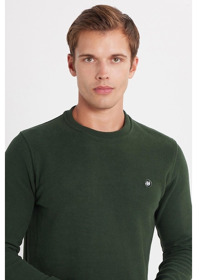 Tudors Erkek Slim Fit Dar Kesim Pamuklu Selanik Kumaş Bisiklet Yaka Yeşil Sweatshirt-35776 Yeşil Tudors Erkek Slim Fit Dar Kesim Pamuklu Selanik Kumaş Bisiklet Yaka Yeşil Sweatshirt-35776 Yeşil