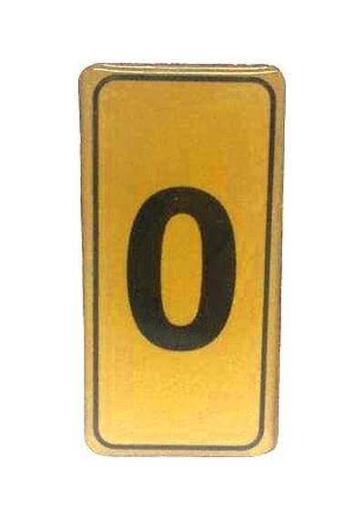 Kapı Numarası No-0 Silikonlu Yapışkanlı- 10'li Paket