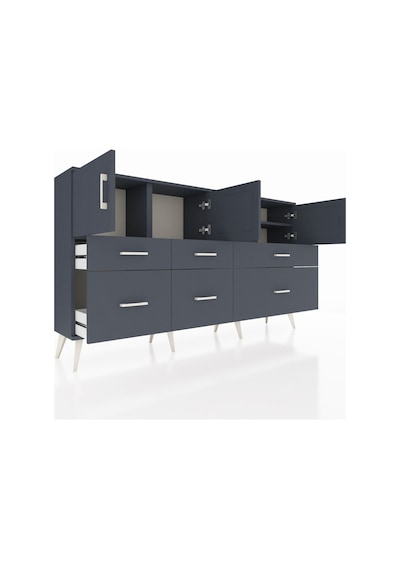 Arges Konsol 4 Raflı 6 Çekmeceli 4 Kapaklı 176x30x99 Antrasit-antrasit Antrasit - Antrasit Arges Konsol 4 Raflı 6 Çekmeceli 4 Kapaklı 176x30x99 Antrasit-antrasit Antrasit - Antrasit