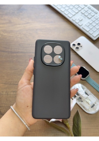 Redmi Note 14 Pro 4g Uyumlu Süper İnce Mat Ultra Thin Silikon Kılıf Siyah