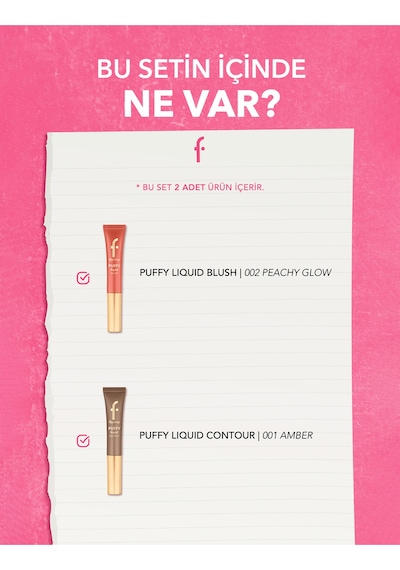 Flormar Puffy Sünger Aplikatörlü 2'li Likit Kontür & Allık Seti SET197