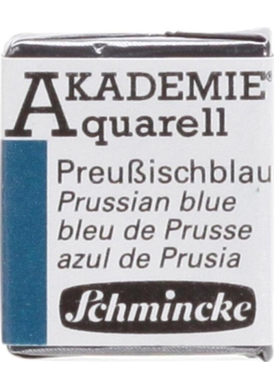 Schmincke Akademie Aquarell Yarım Tablet Sulu Boya 445 Prussian Blue