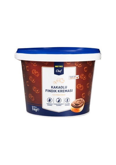 Metro Chef Fındık Kreması 5 Kg - %13 Karadeniz Fındıklı, Glütensiz Tarı