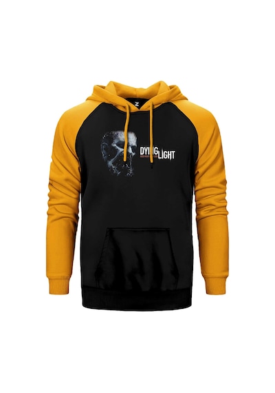 Dying Light Zombi Head Sarı Renk Reglan Kol Kapşonlu Sweatshirt Sarı