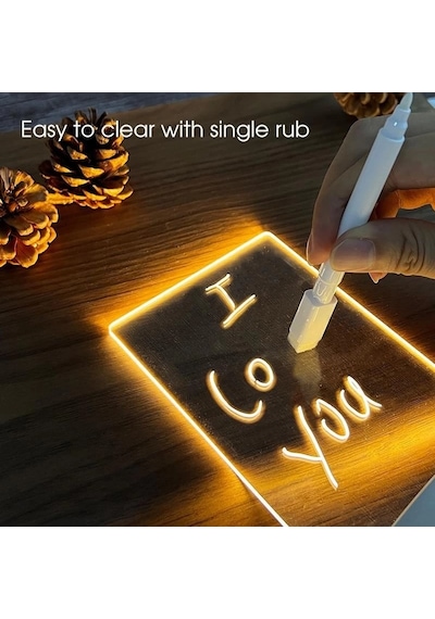 Led Çizim Tableti Gece Lambası Beyaz