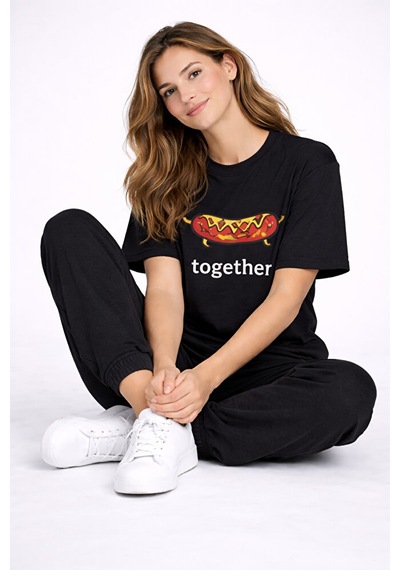 Nevermind Better Together Baskılı Sevgili Kombini Çift Tişört Oversize Unis Siyah Nevermind Better Together Baskılı Sevgili Kombini Çift Tişört Oversize Unis Siyah