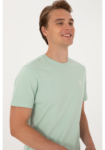 U.S. Polo Assn. Erkek Regular Fit Bisiklet Yaka Su Yeşili Tişört 50299544-VR048 U.S. Polo Assn. Erkek Regular Fit Bisiklet Yaka Su Yeşili Tişört 50299544-VR048