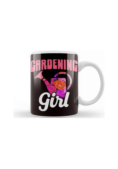 Gardening Girl Watering Can Nature Plants Flowers Gardener Kupa Bardak Porselen Karışık