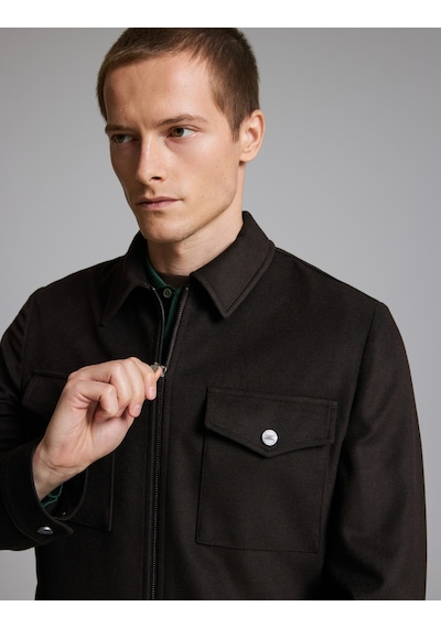 Pierre Cardin Kahverengi Regular Fit Fermuarlı Ceket 50327909-vr029