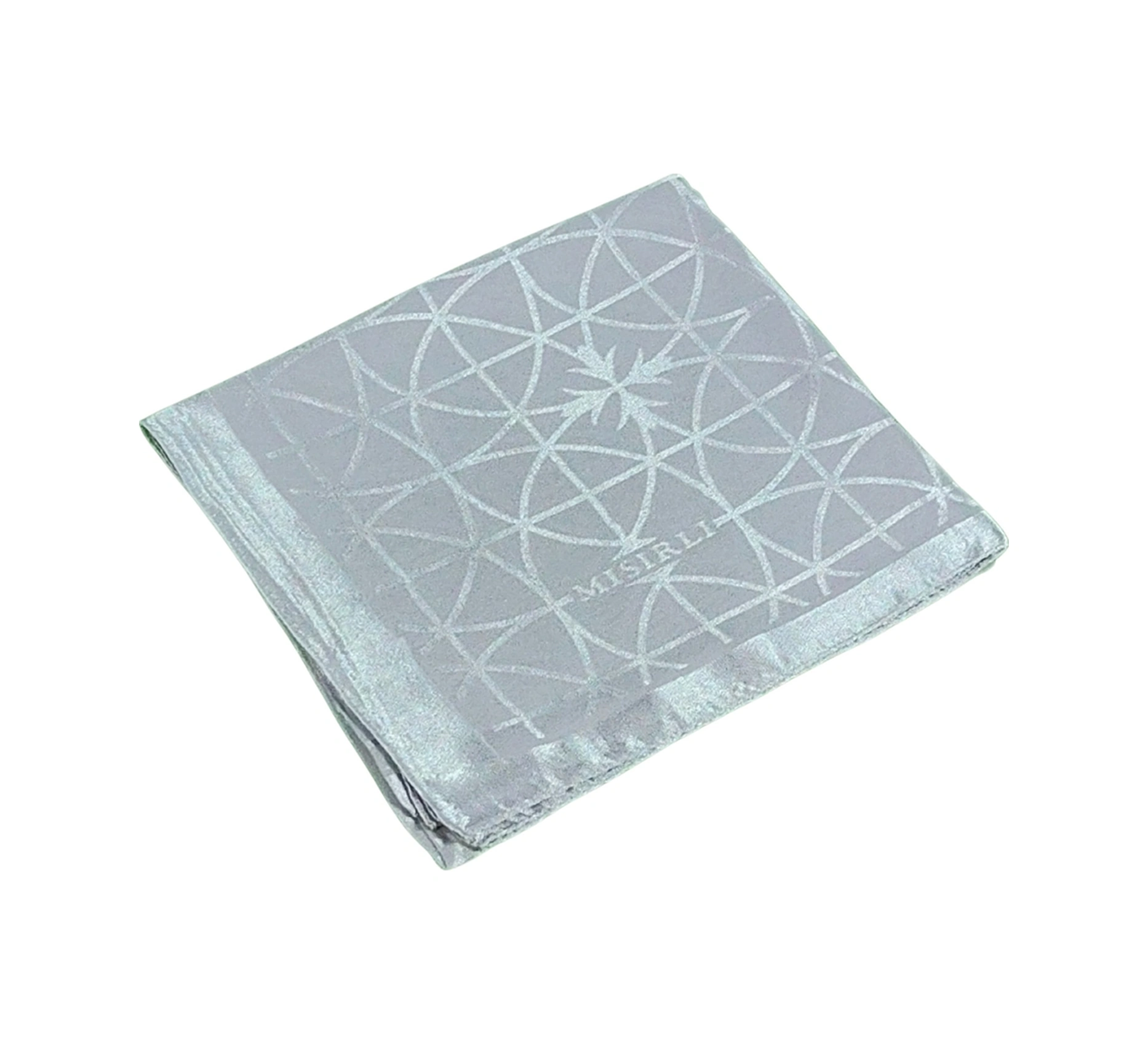 Mim Eşarp Mısırlı Eşarpları Devore Geometrik Desenli Eşarp Gümüş
