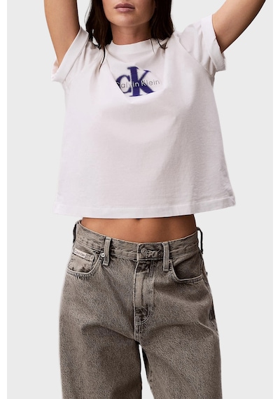 Calvin Klein Bayan T Shirt Lv047f800g Yaf Beyaz BEYAZ