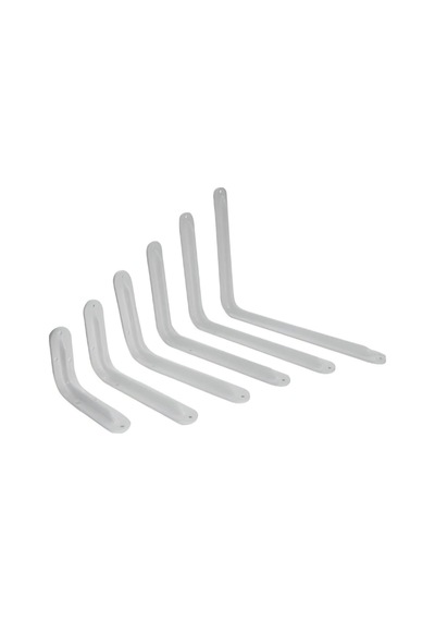 Beyaz Metal Duvar Rafı Braketi Seti, Dayanıklı Demir L Destek Aparatı, Vidaları Ve Dübel Dahil, Kitaplık Ve Dekoratif Raflar İçin Güçlü L Profil Askı - 2 Adet 5x6/100x150