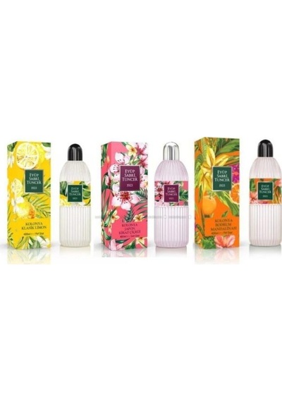 Eyüp Sabri Tuncer Bodrum Mandalinası + Çeşme Limonu + Japon Kiraz Çiçeği Pet Şişe Kolonya 3 x 400 ML