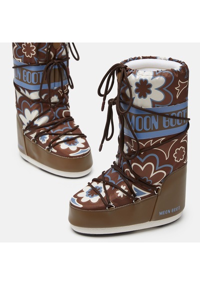 Bot Kar Kadın 80d1402940-mh07 Moon Boot Icon Flower Brown/elephant Grey Kahverengi