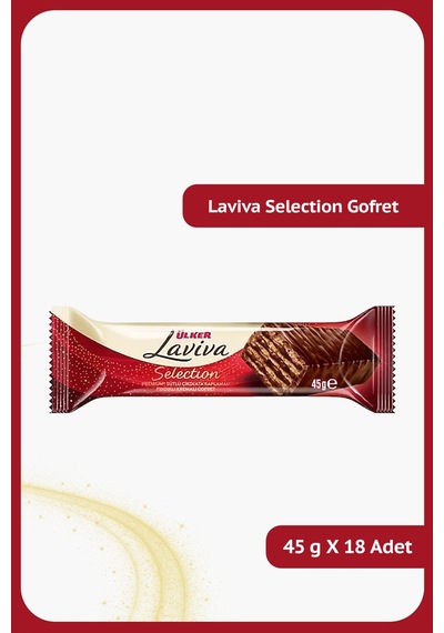 Laviva Selection - Sütlü Çikolata Kaplamalı Fındıklı Kremalı Gofret - 45 Gram - 18 Adet