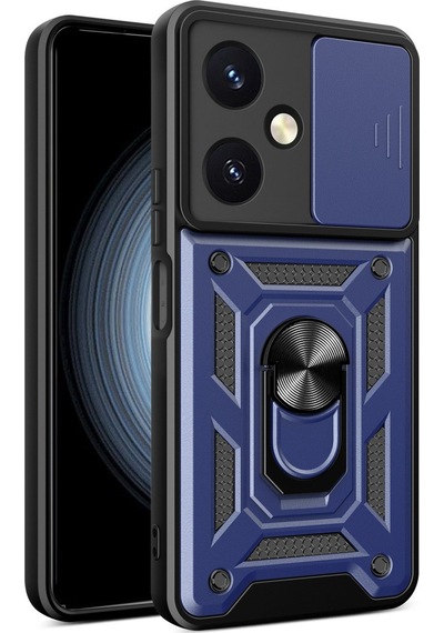 Vivo Y27 Uyumlu Kılıf Pars Lens Yüzüklü Silikon - Lacivert