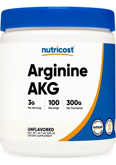 Nutricost Arginine Akg 300 Gr. 100 Servis