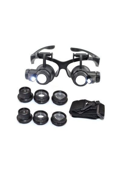 -gözlük Modeli 10x 15x 20x 25x Lens,2led Işıklı,büyüteç Küçük İşler İnce İş Detay Çalışması