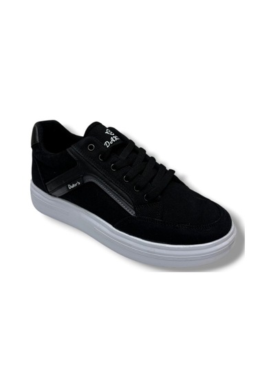 Dakırs 2298-26 Dayanıklı Tekstil Anatomik Bağcıklı Erkek Sneaker Siyah Beyaz Siyah