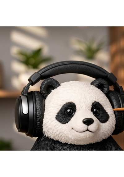 Happy3dworld Panda Figürlü Kulaklık Standı, 3d Baskı Gaming Masaüstü Aksesuarı