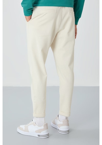 Tommy Life Bej Yüzeyi Dokulu Standart Fit Erkek Eşofman Alt - 82154