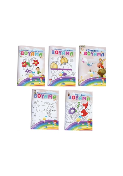 Etkinlikli Boyama Kitabı 5 Kitap Takım / Kolektif / Tandem Yayınları / 9786257194303