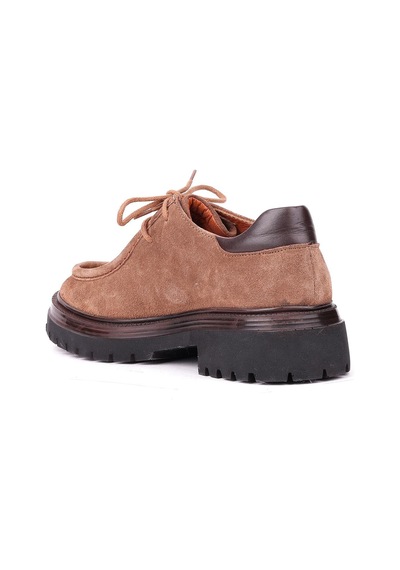 Shoetyle - Tarçın Hakiki Süet Bağcıklı Günlük Erkek Ayakkabı 115-k600 -1444 Tarçın