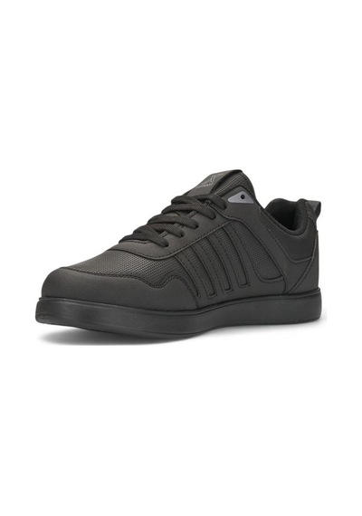 Luttoon 4189-24 Deri Anatomik Hafıza Taban Erkek Sneaker Siyah Füme Siyah