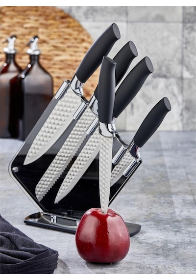Cooker Ckr2819 6prç Lüx Bıçak Seti Silver siyah