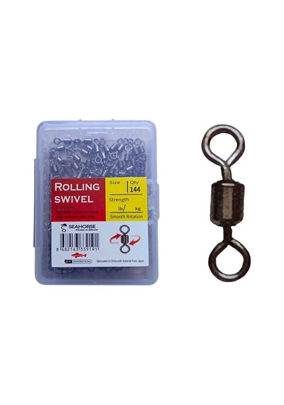 Sea Horse Rolling Swivel Black Nickel 6 Qty:144 Standart