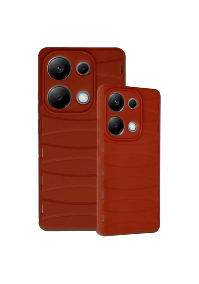 Redmi Note 13 Pro 4g Kılıf Bibercas Silikon Kapak - Kırmızı Bz8683140780319