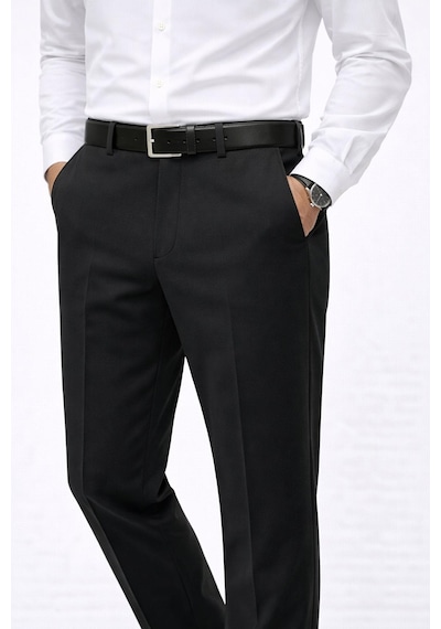 Classics Men Caserta Regular Fit Likralı Erkek Kumaş Pantolon - 7558 Siyah