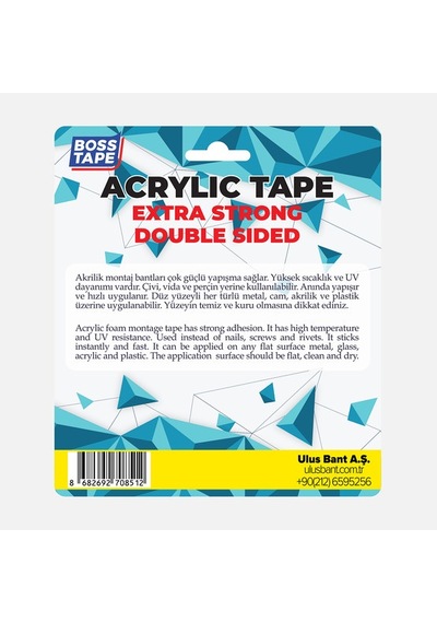 Boss Tape Mavi Akrilik Çift Taraflı Bant Diğer