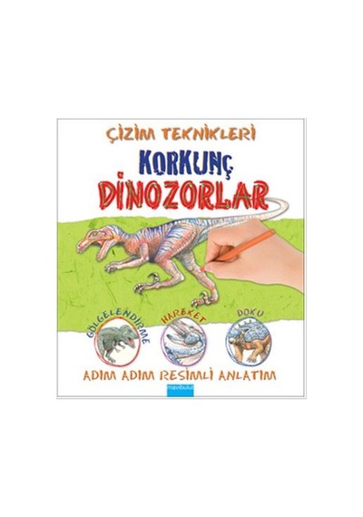 Çizim Teknikleri - Korkunç Dinozorlar - Susie Hodge - Mavi Bulut Yayıncılık