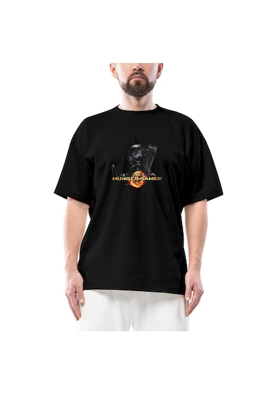 The Hunger Games Mockingjay Oversize Siyah Tişört