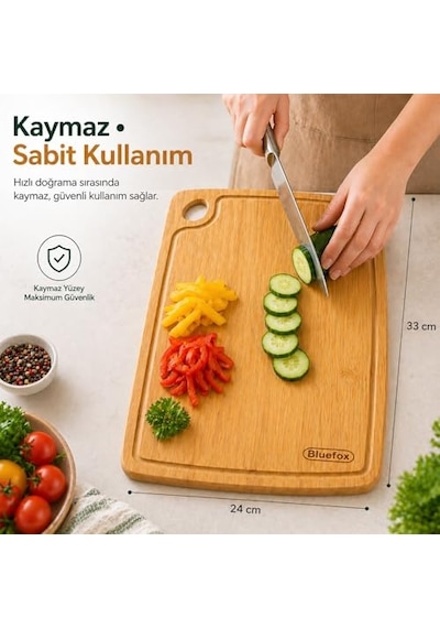 Kesme Tahtası Seti 2 Li 20x30 Cm 24x34 Cm 1 Cm Kalınlık Dayanıklı Ve Hijyenik Mutfak Kesim Panosu Diğer